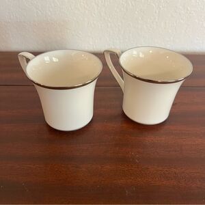 Noritake TwoGold and Platinum China Coffee Cups. NEW!!